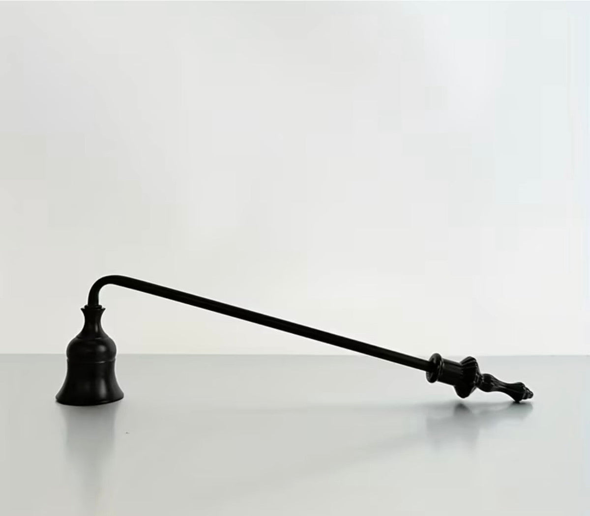 Black Metal Wrought-Iron Candle Snuffer – Traditional Bell Design