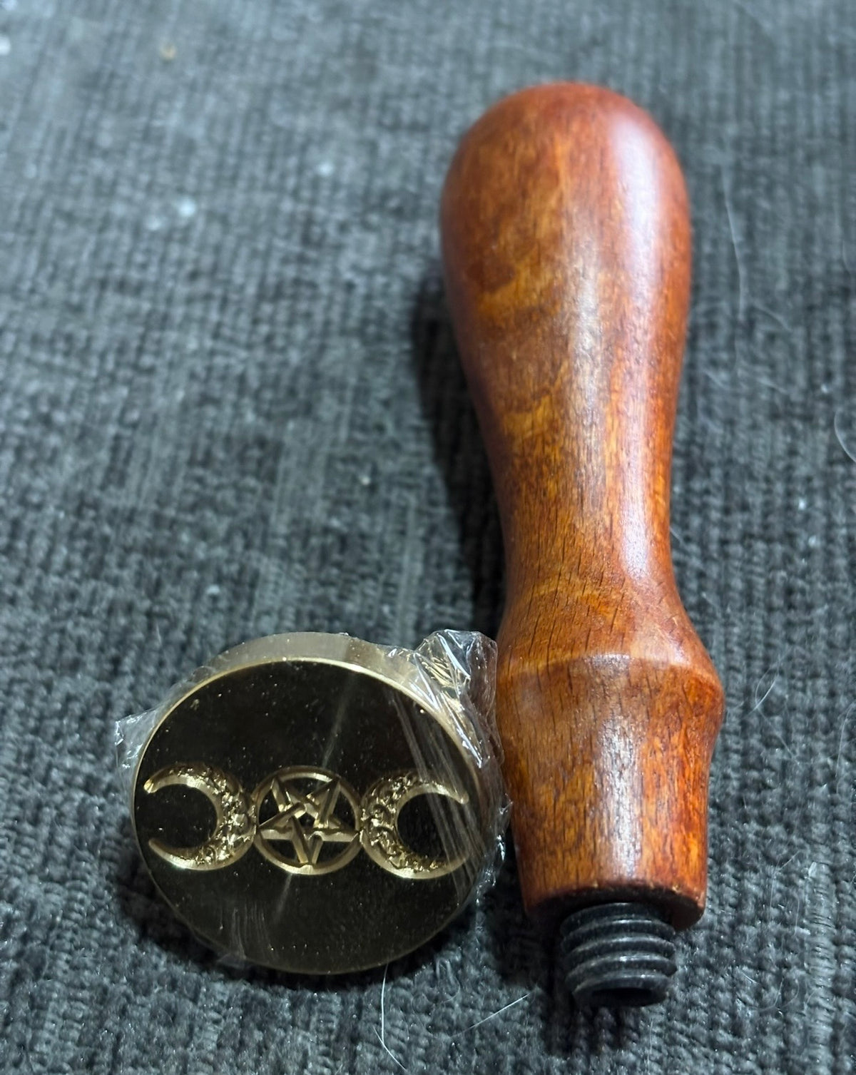 The Witch’s Mark — Triple Moon & Pentacle Wax Seal Stamp
