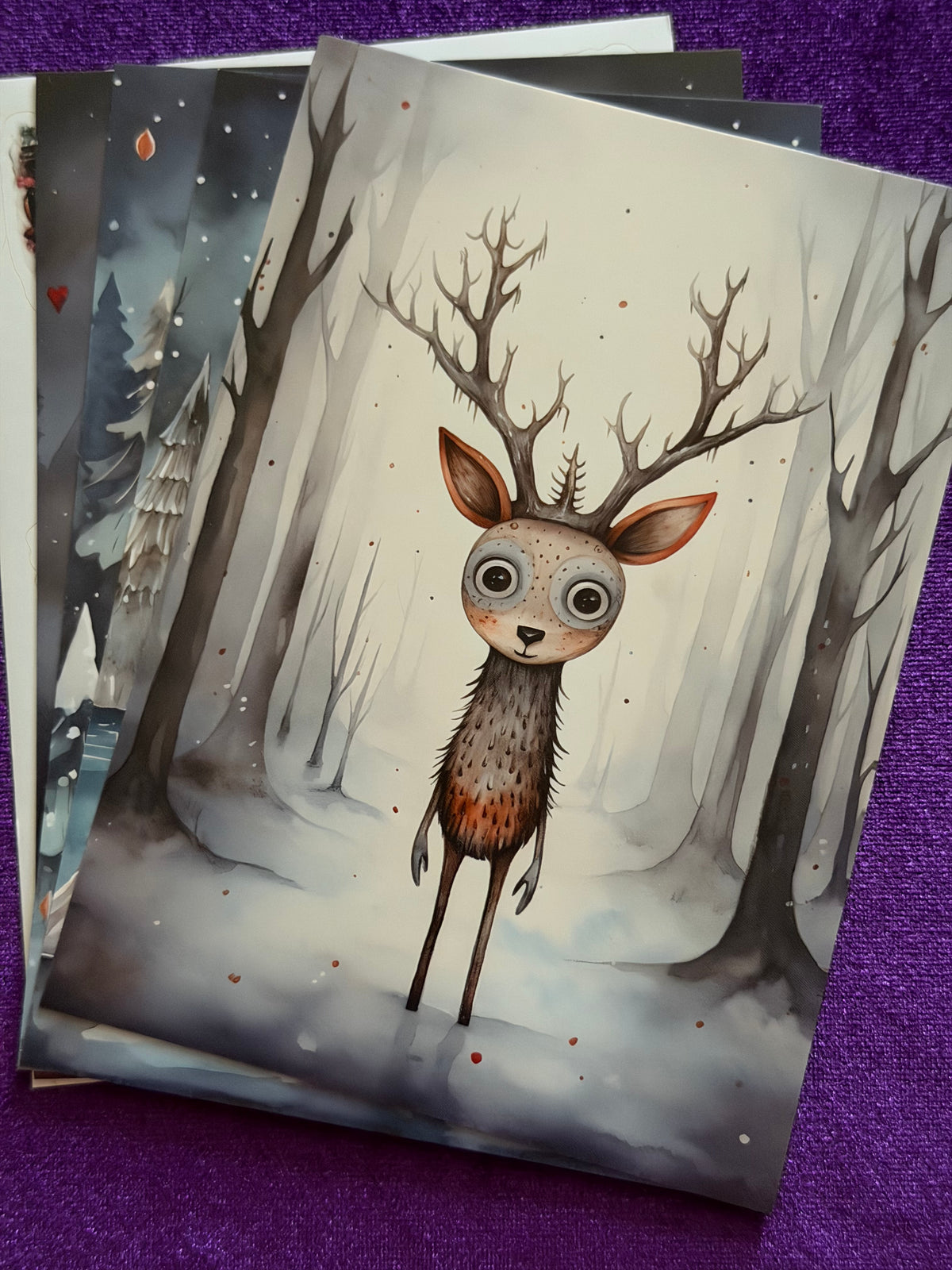 Yuletide Whimsy Reindeer Set With Stickers