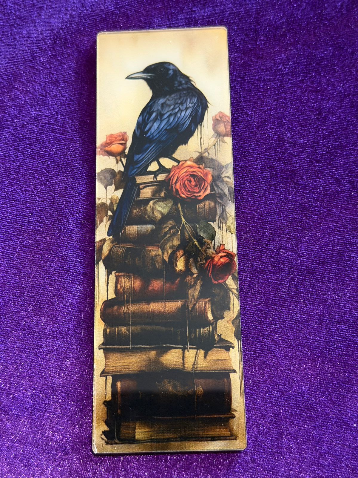 Raven & Roses Acrylic Bookmark