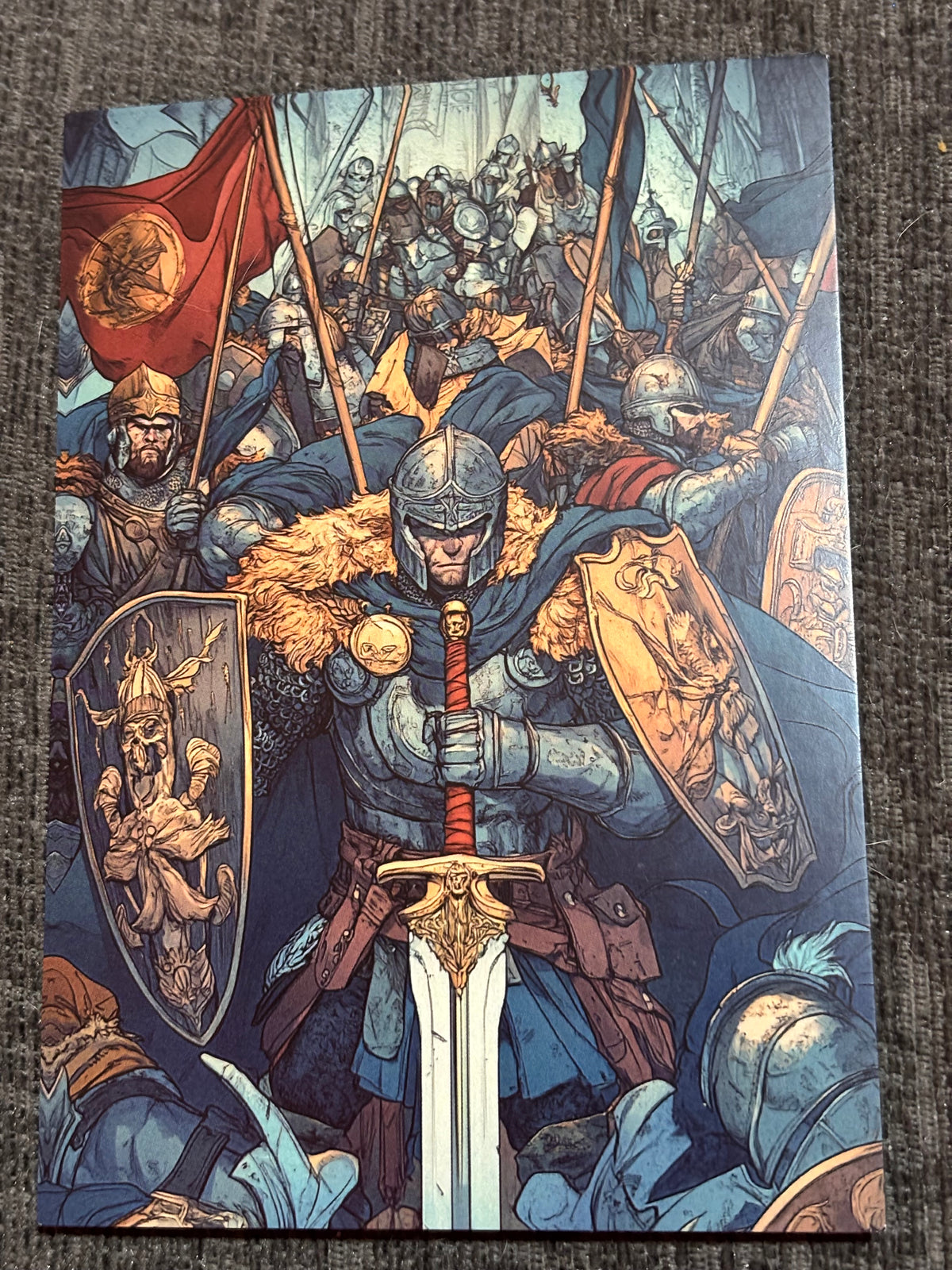 Medieval Wizards & Knights Postcard Set (4 Cards) | Fantasy Art A6 Postcards