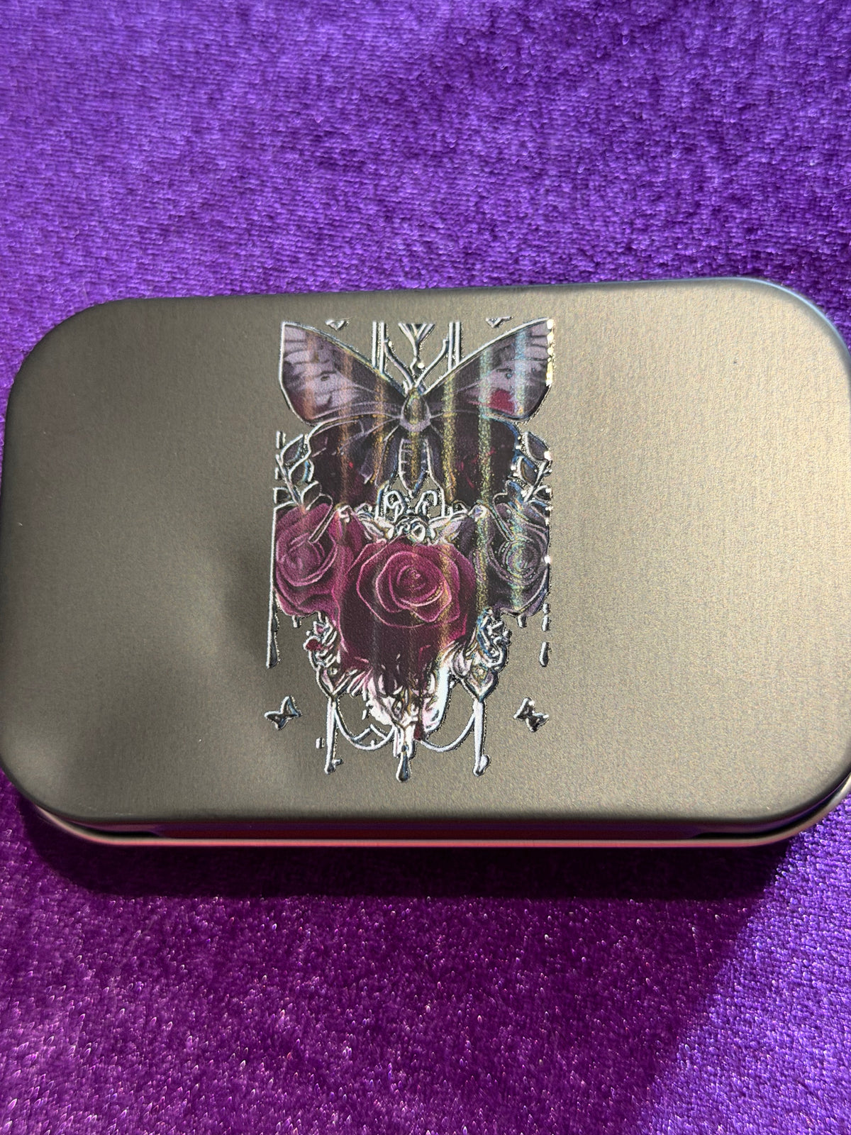Moth & Rose Multipurpose Metal Tin