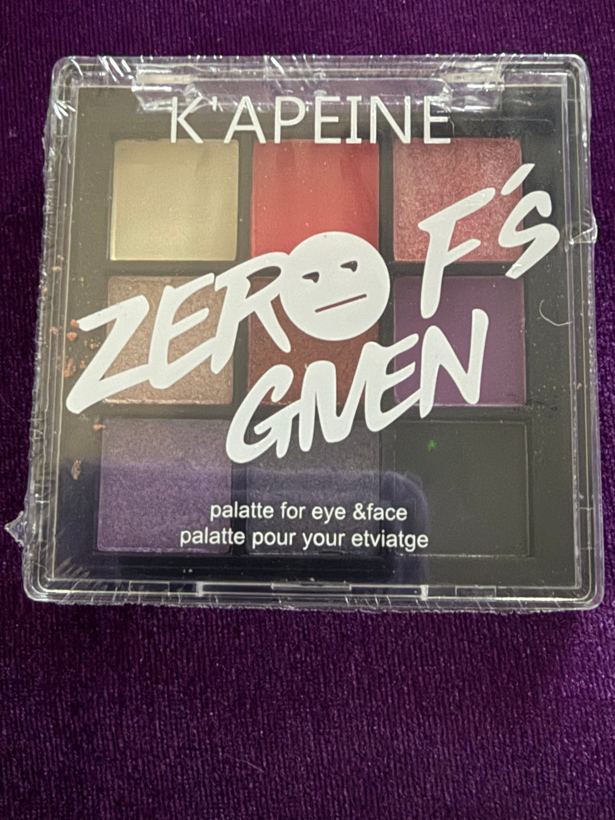 K’APEINE Zero F’s Given – 9-Shade Gothic Eye & Face Palette