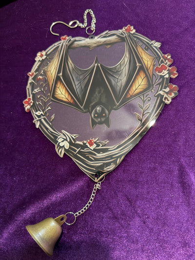 Moonlit Bat Hanging Wind Chime