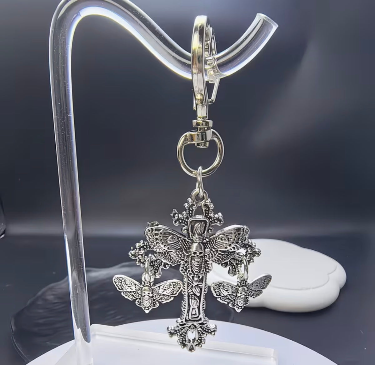 Death Moth Gothic Handbag Charm