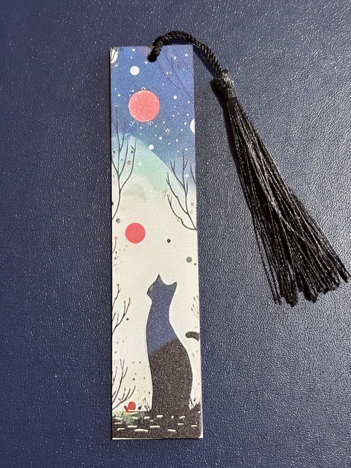 Acrylic Cat Bookmark With Silk Tassel