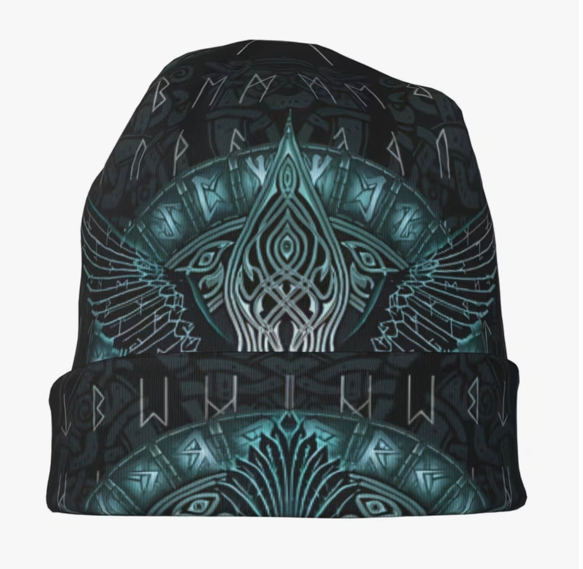 Viking Raven Rune Beanie