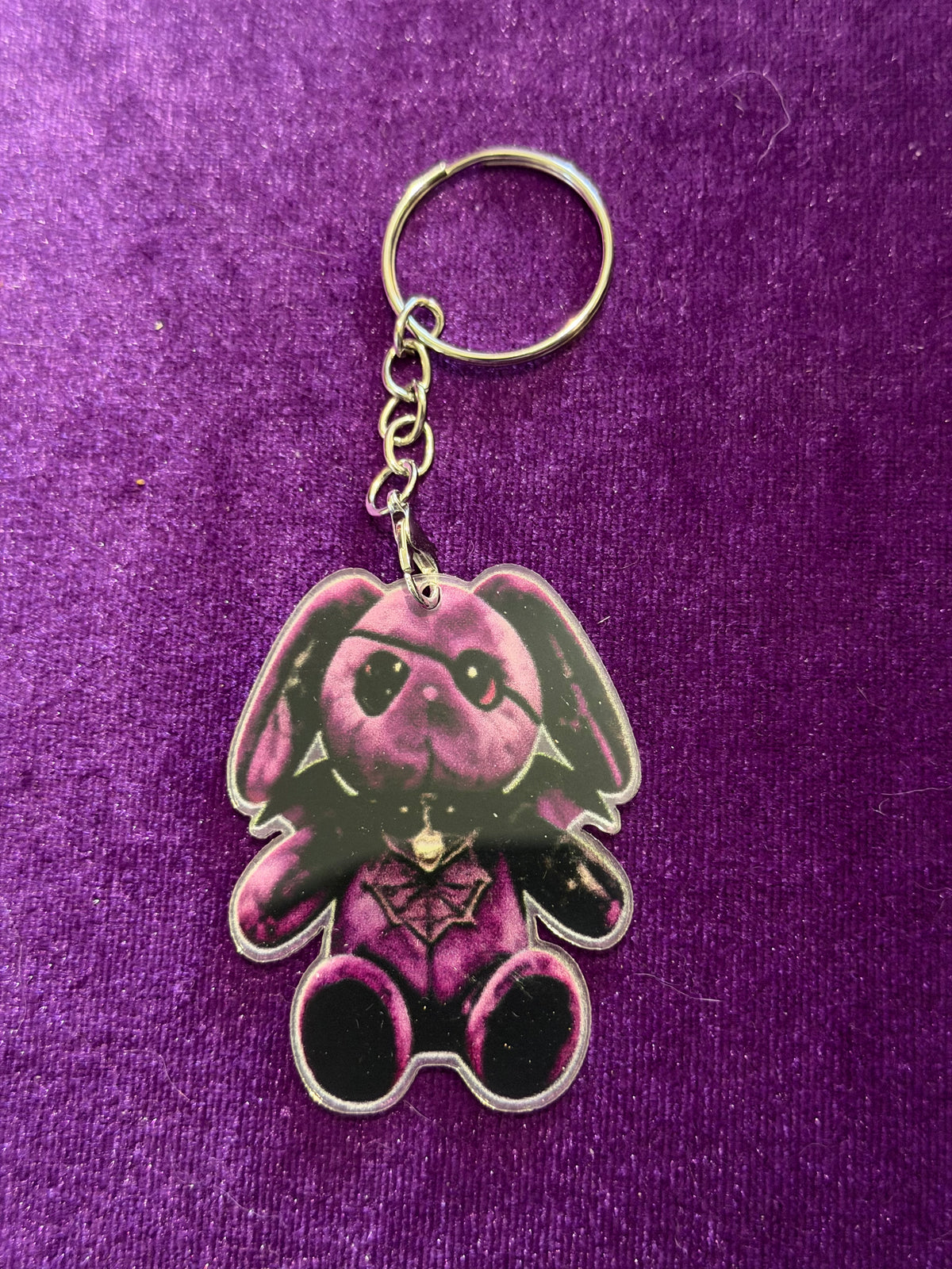 Gothic Vampire Rabbit Keyring