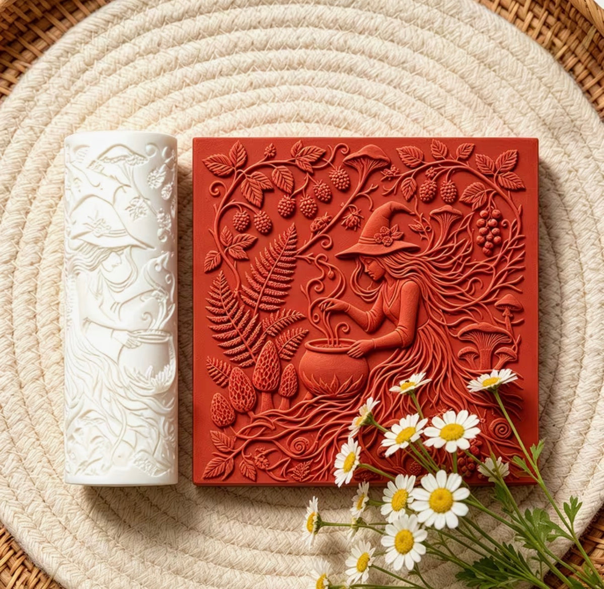 Woodland Witch Clay Texture Roller