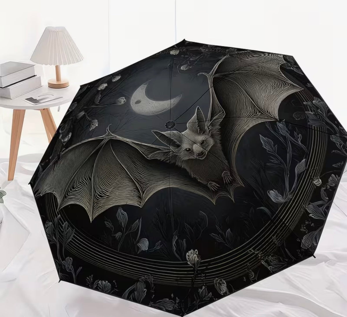 Crescent Moon Bat Automatic Umbrella