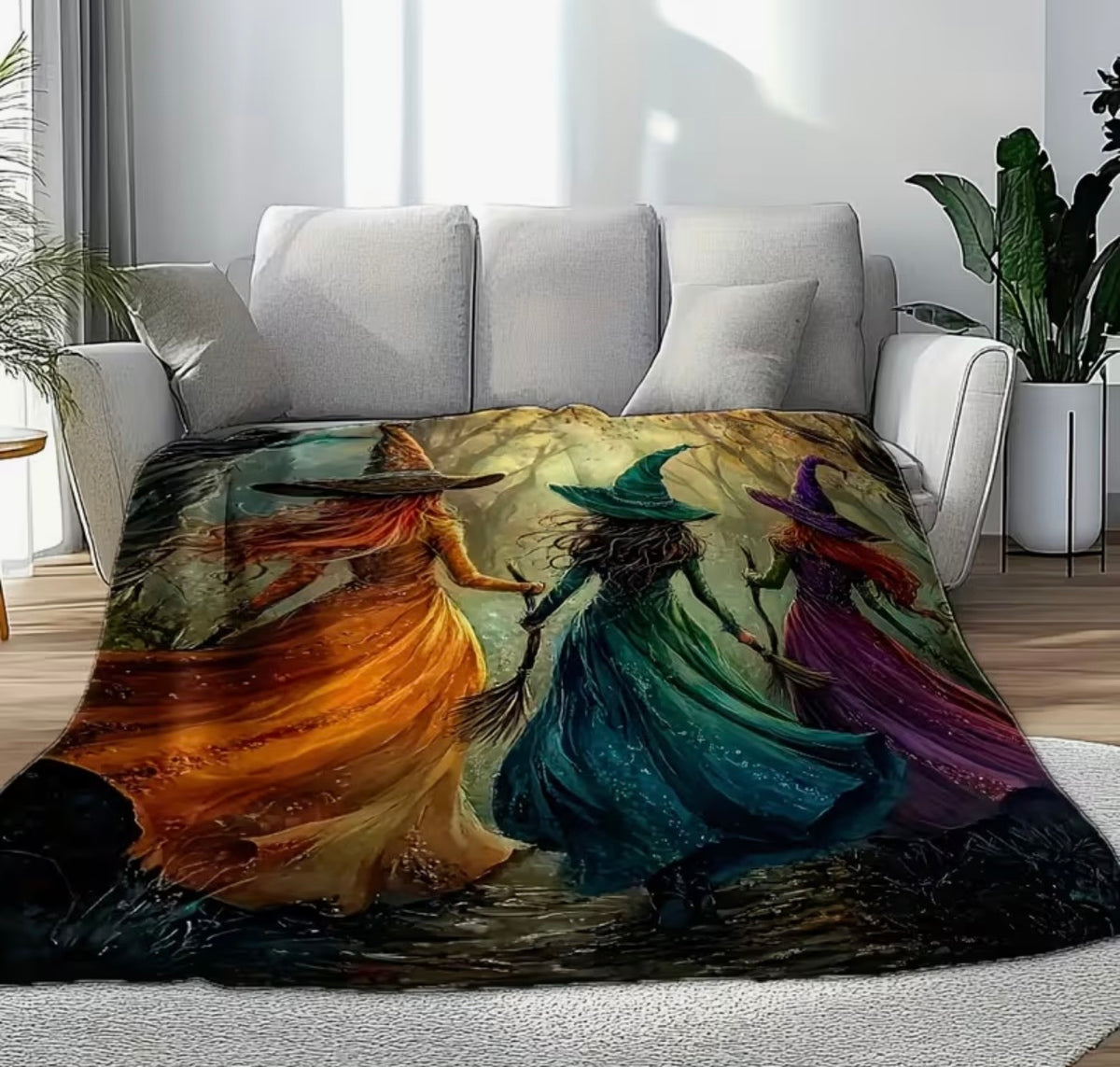 Three Witches Fleece Blanket – 150 × 200cm