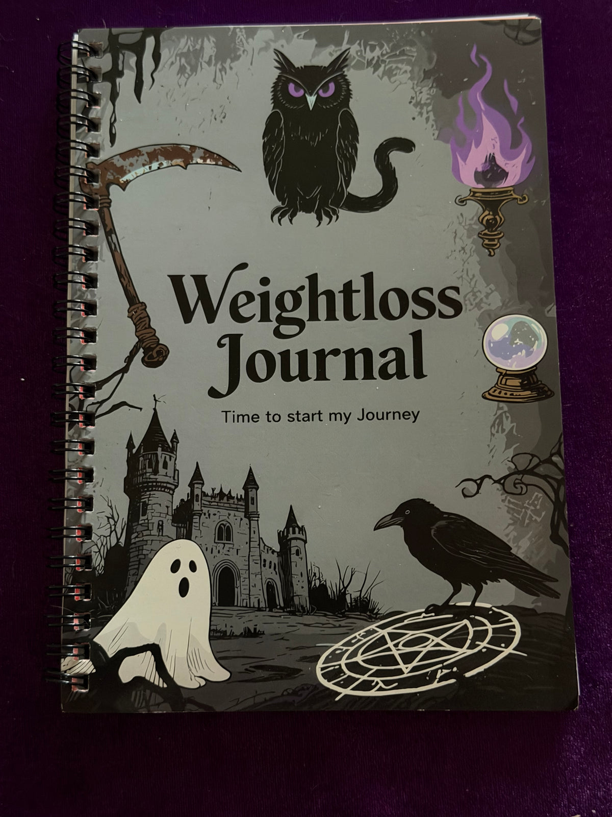 Witchy Weight Loss & Wellness Journal – Spiral-Bound Planner