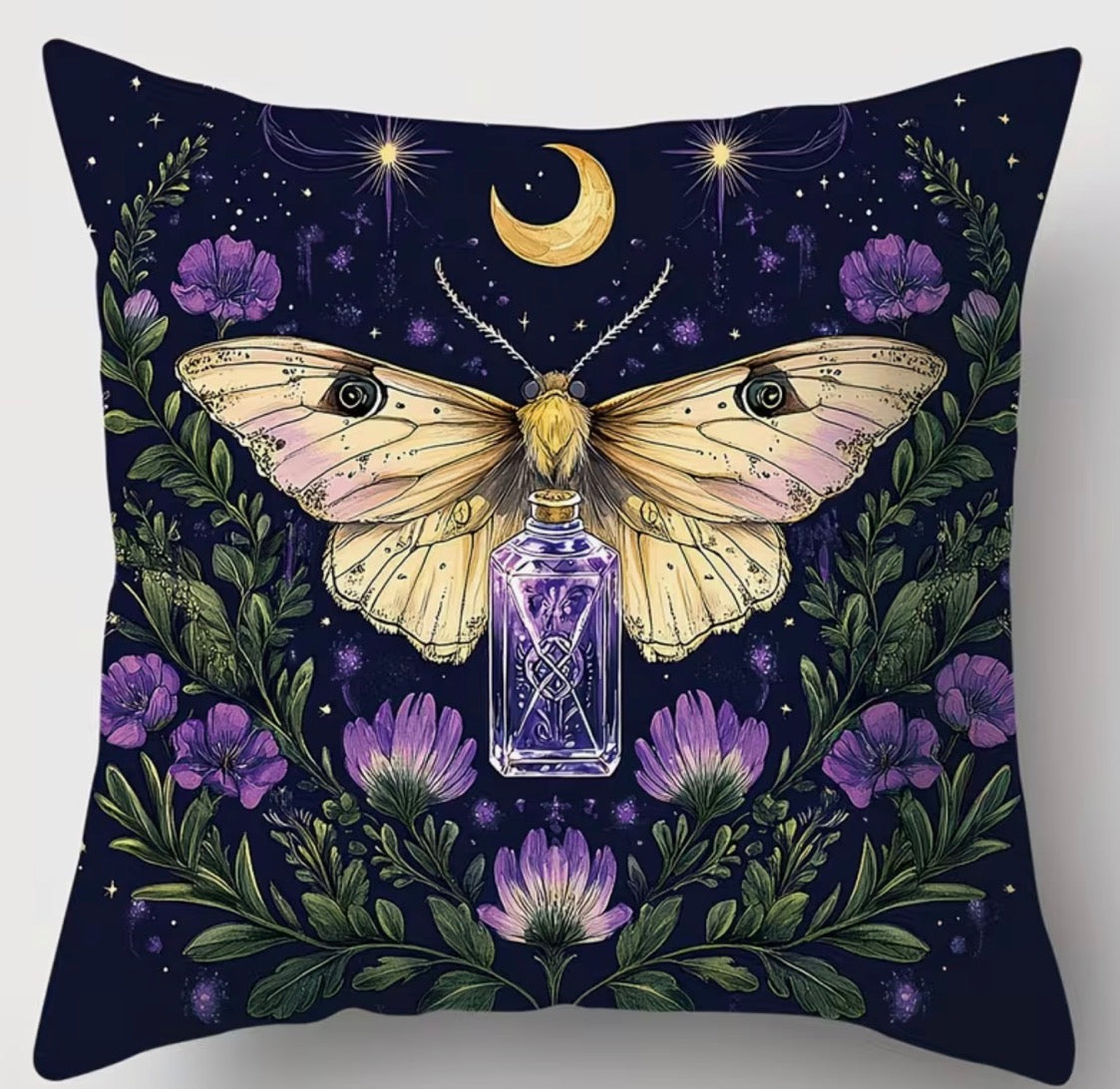 Moonlit Moth Cushion Cover