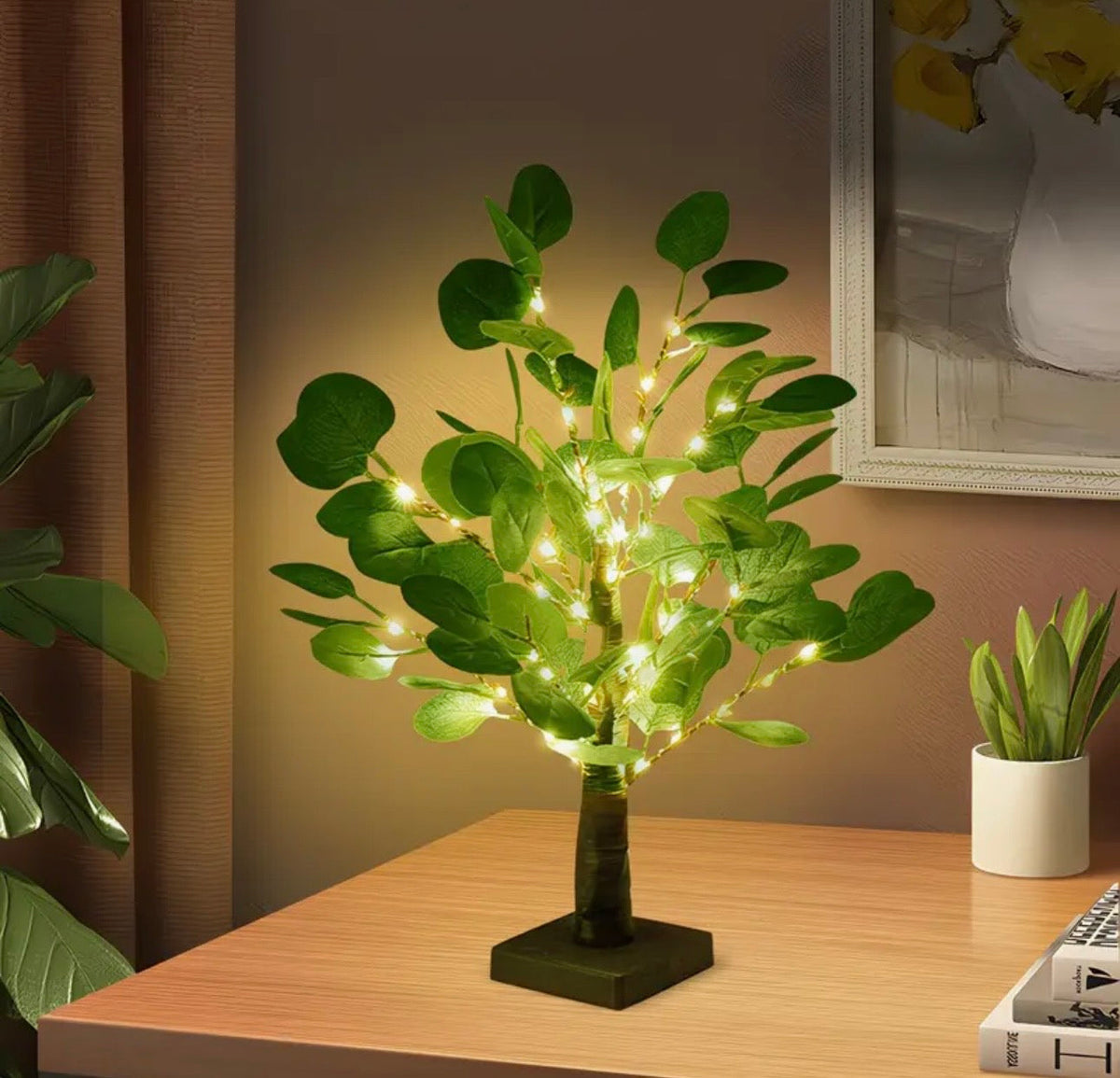 Illuminated Eucalyptus Tree Lamp – 55cm
