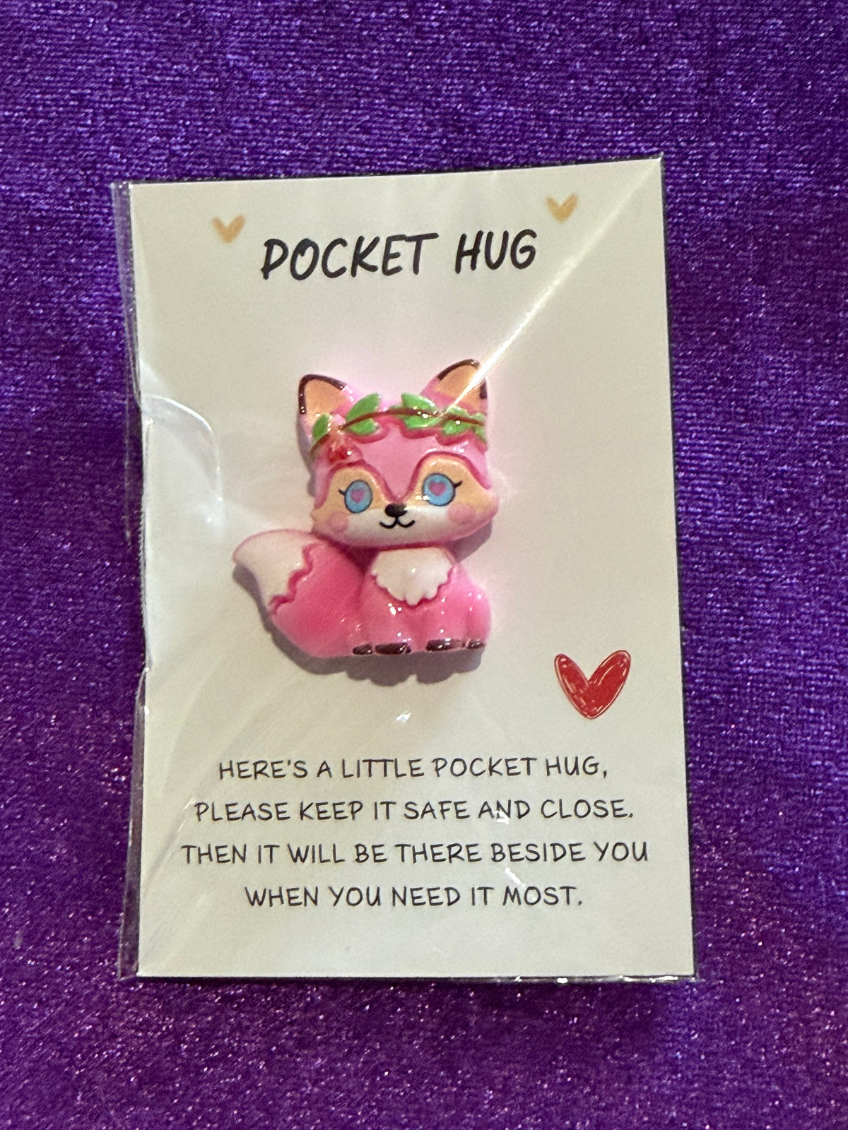 Fox Pocket Hug – Carry a Little Magic Light Pink