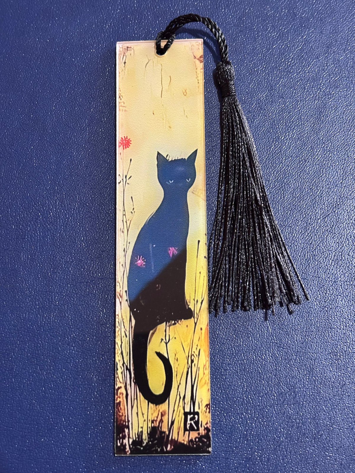 Acrylic Cat Bookmark With Silk Tassel