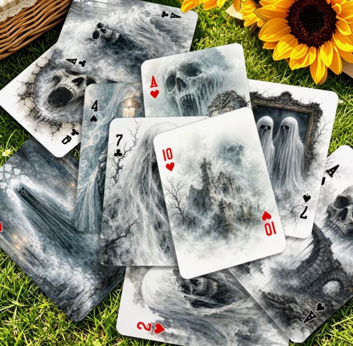 Gothic Ghost & Graveyard Playing Cards