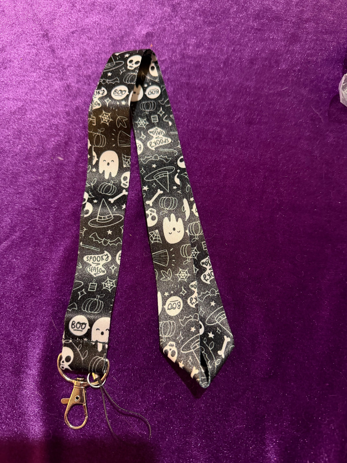 Spooky Season Halloween Lanyard with Clip & Phone String