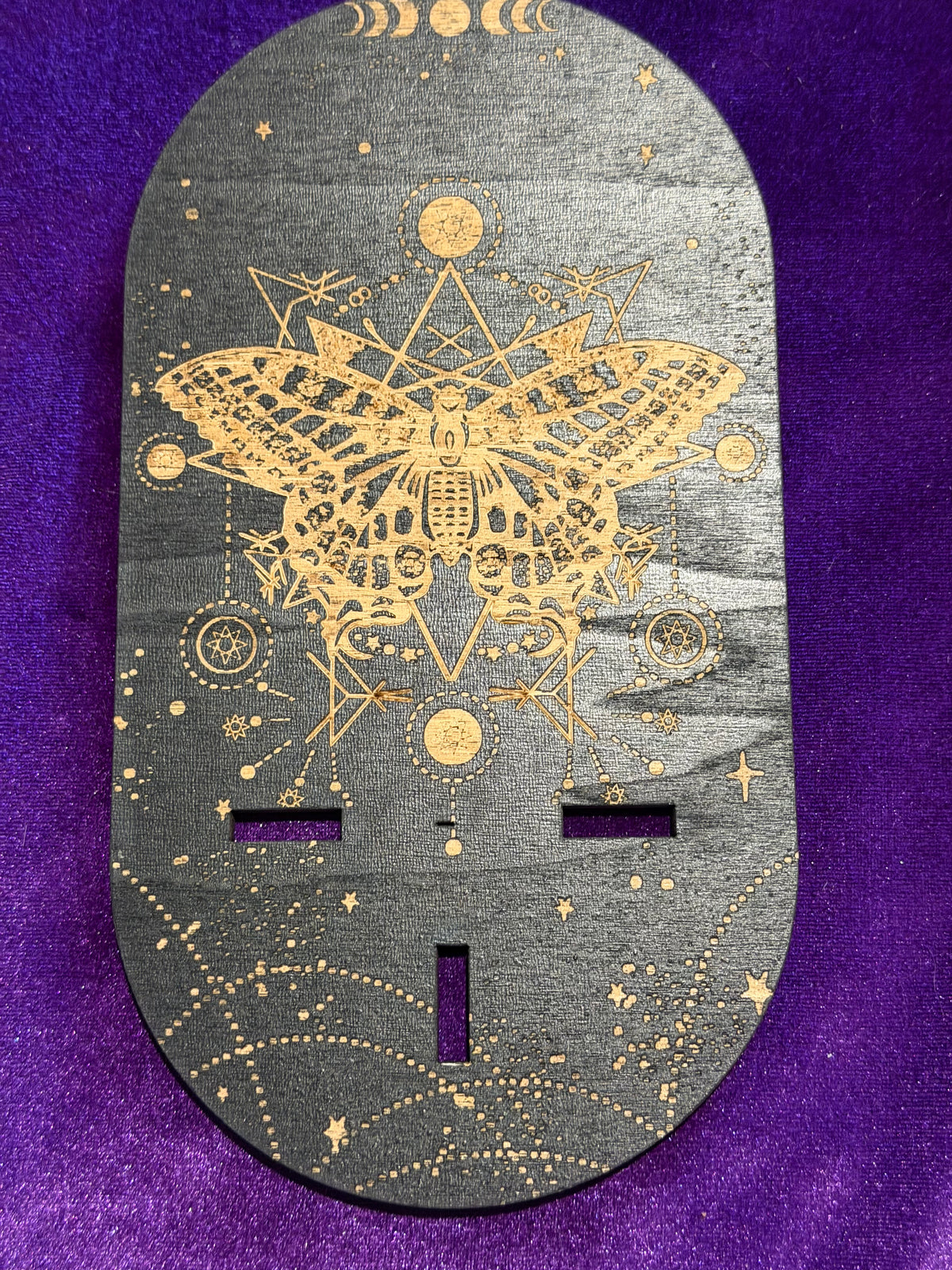 Celestial Moth Hanging Crystal Shelf