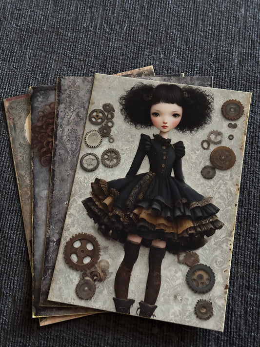Gothic Doll Mini Art Print Set