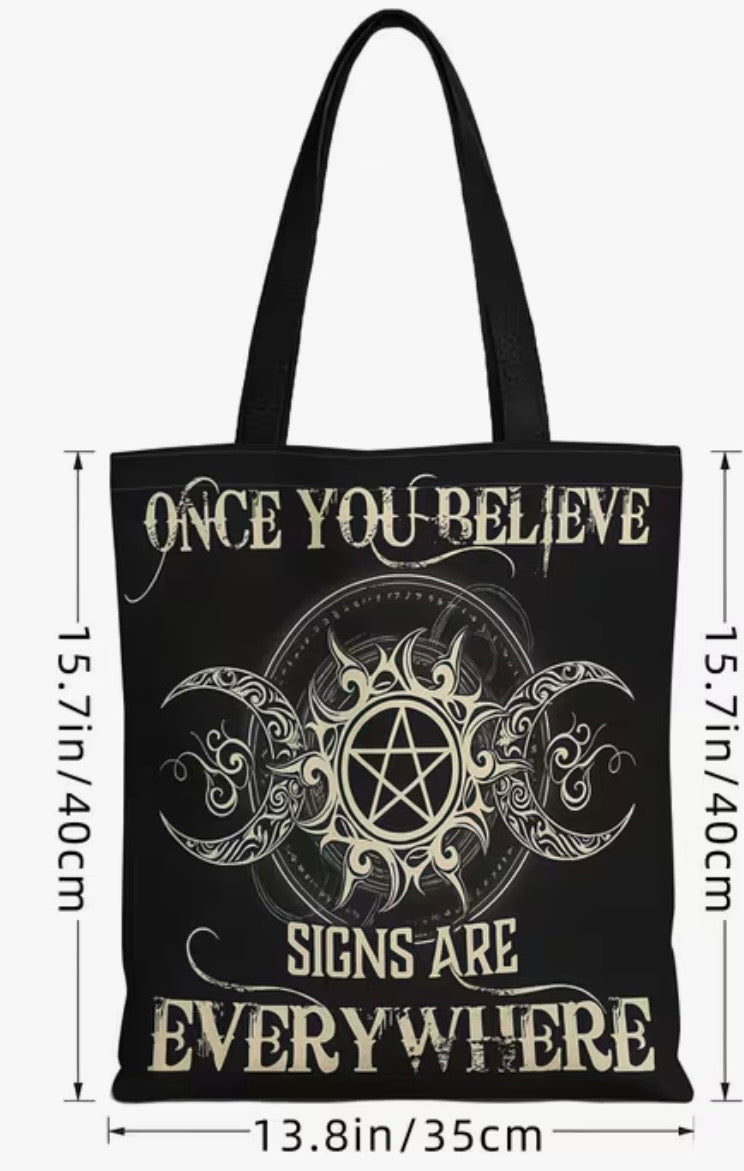 Signs Are Everywhere Celestial Tote Bag