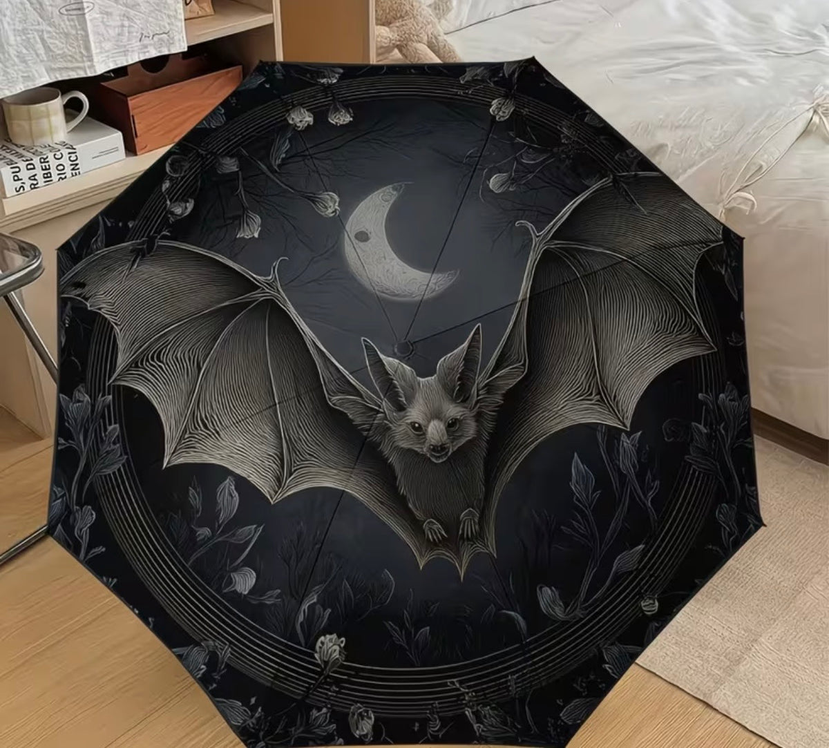 Crescent Moon Bat Automatic Umbrella