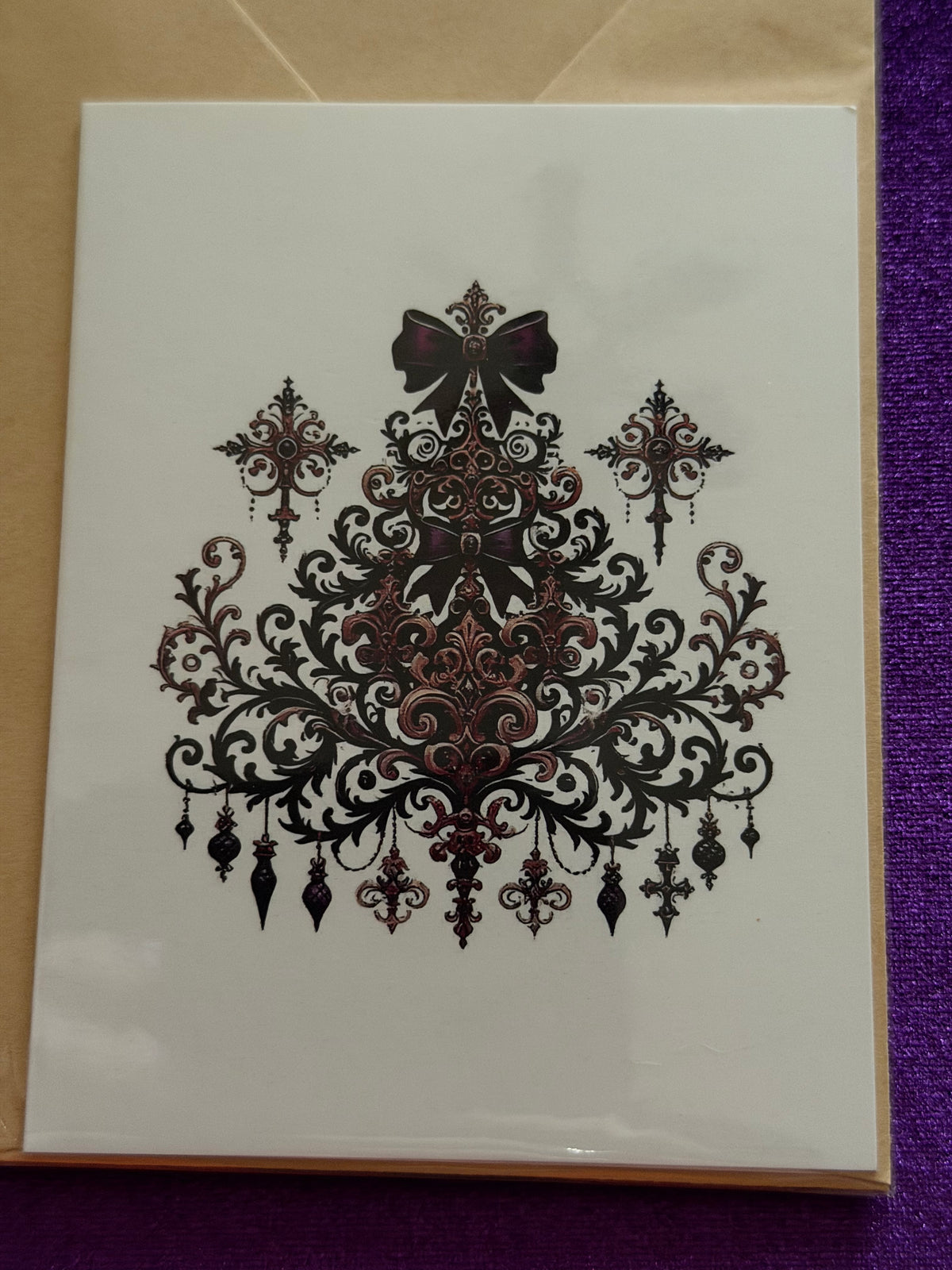 Baroque Style Christmas Tree Card