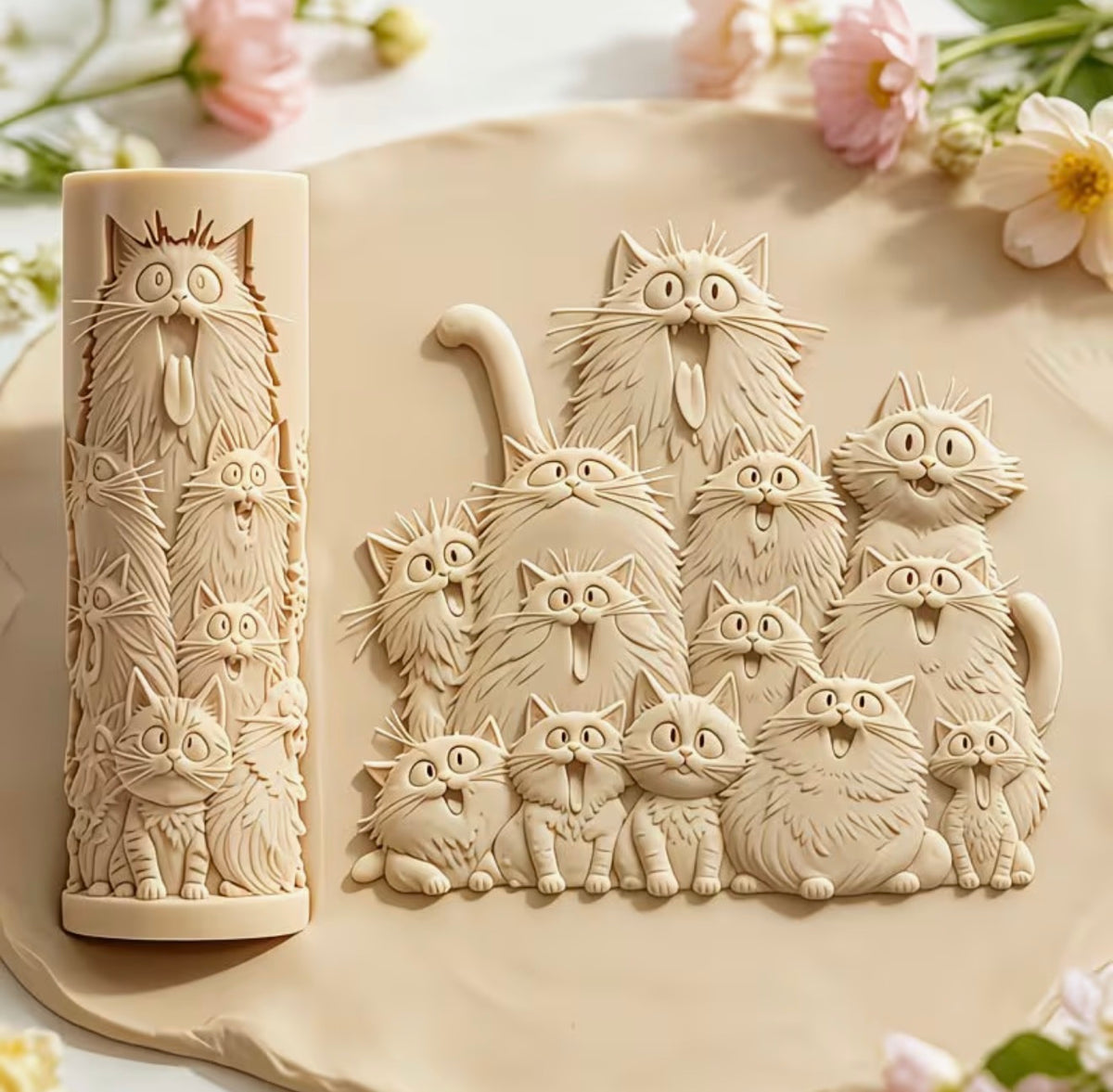 Crazy Cats Clay Texture Roller
