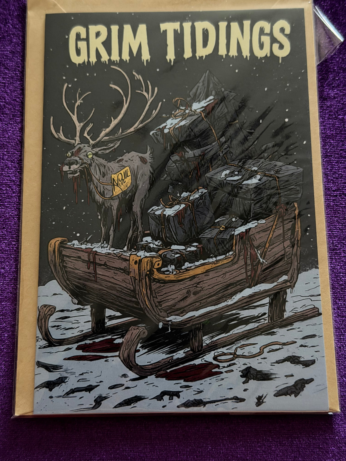 Grim Tidings Gothic Christmas Card