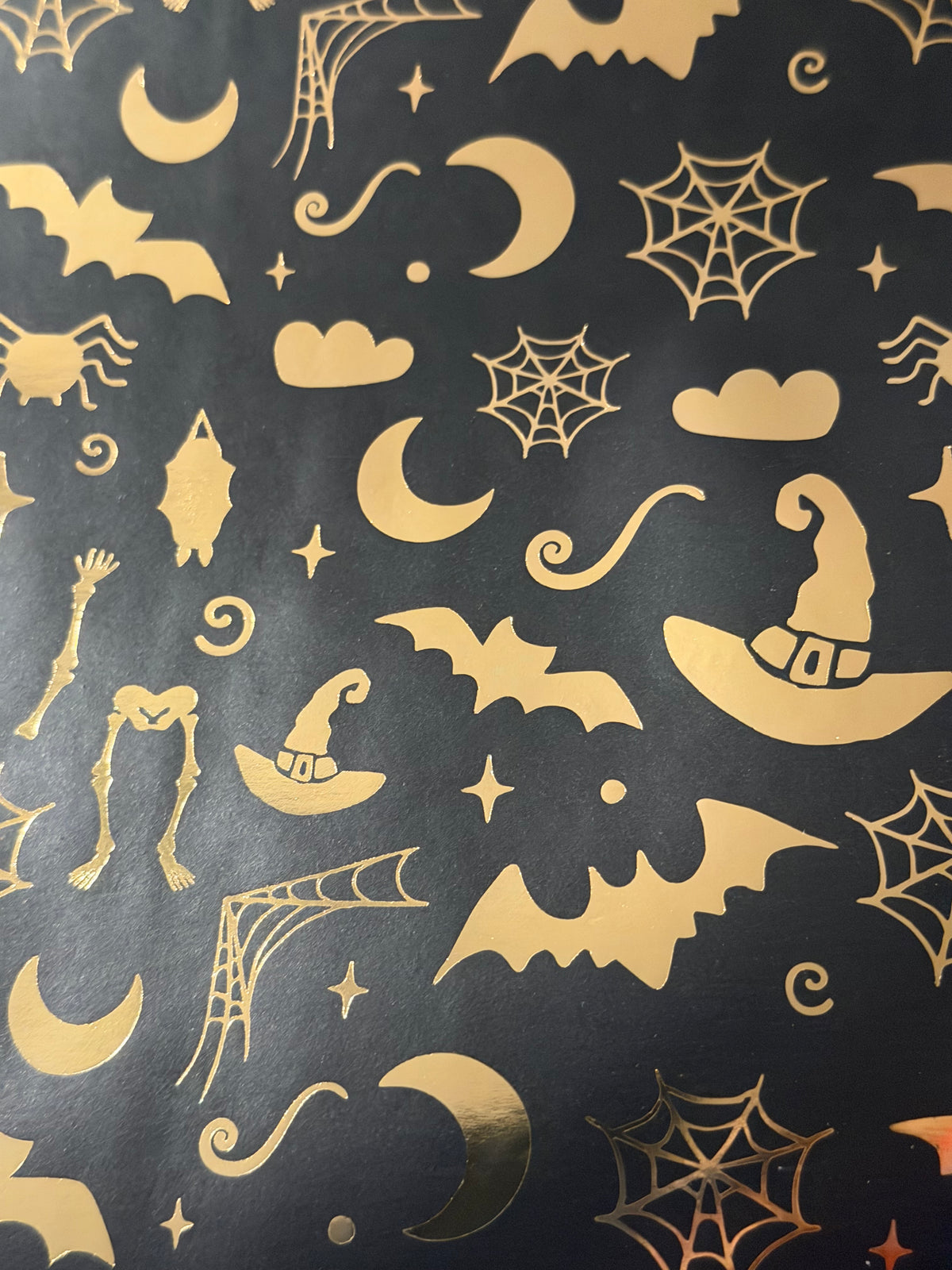 Witching Hour — Black & Gold Premium Wrapping Paper — 5 Metre Roll