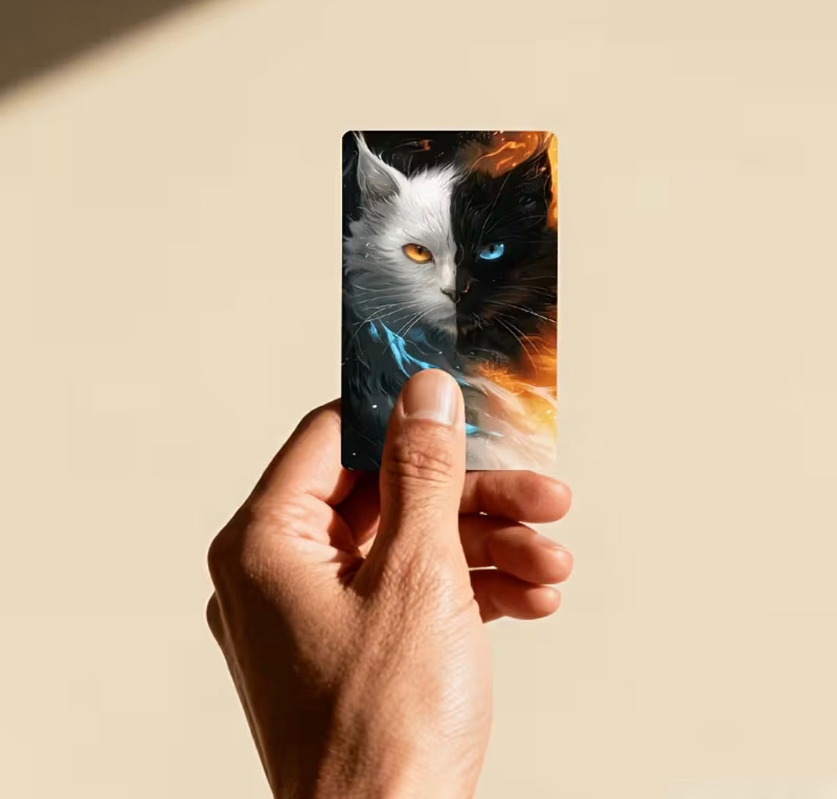 Fire & Ice Cat Bank Card Skin
