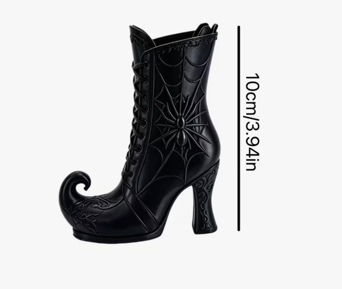 Gothic Spiderweb Witch Boot Makeup Brush Holder