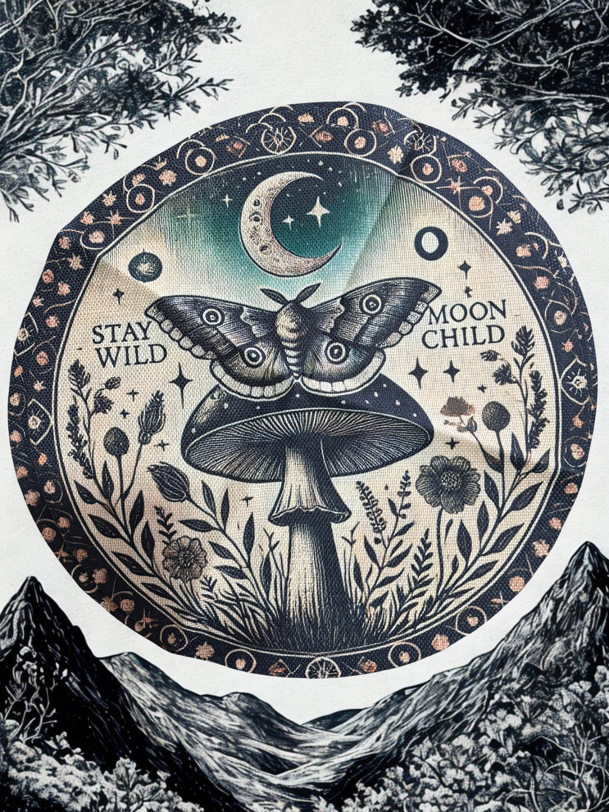 Stay Wild Moon Child Round Placemats