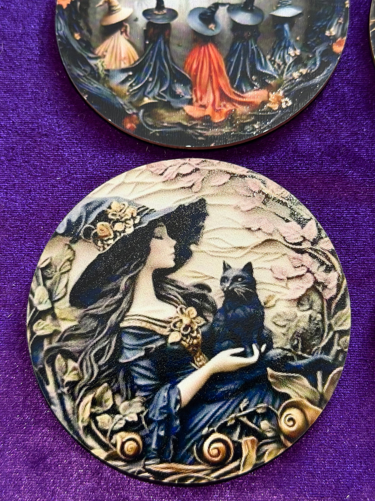 Witches of the Autumn Wood Wooden Coasters – Set of Six