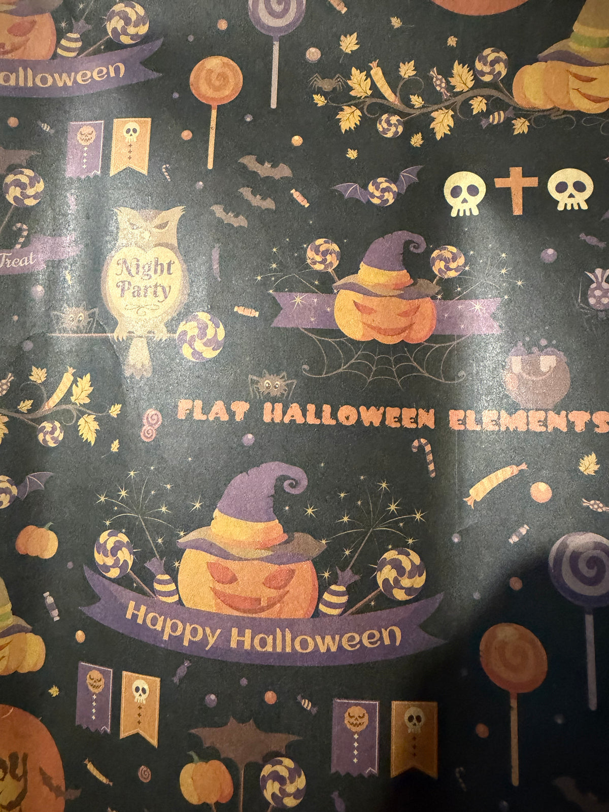 Happy Halloween Pumpkin Wrapping Paper — 2 Sheet Pack