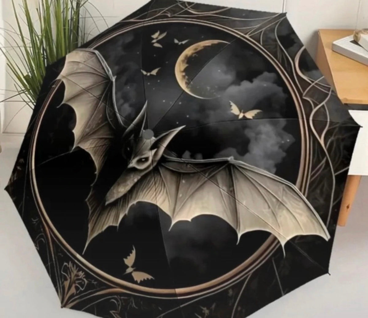 Moonlit Bat Automatic Umbrella