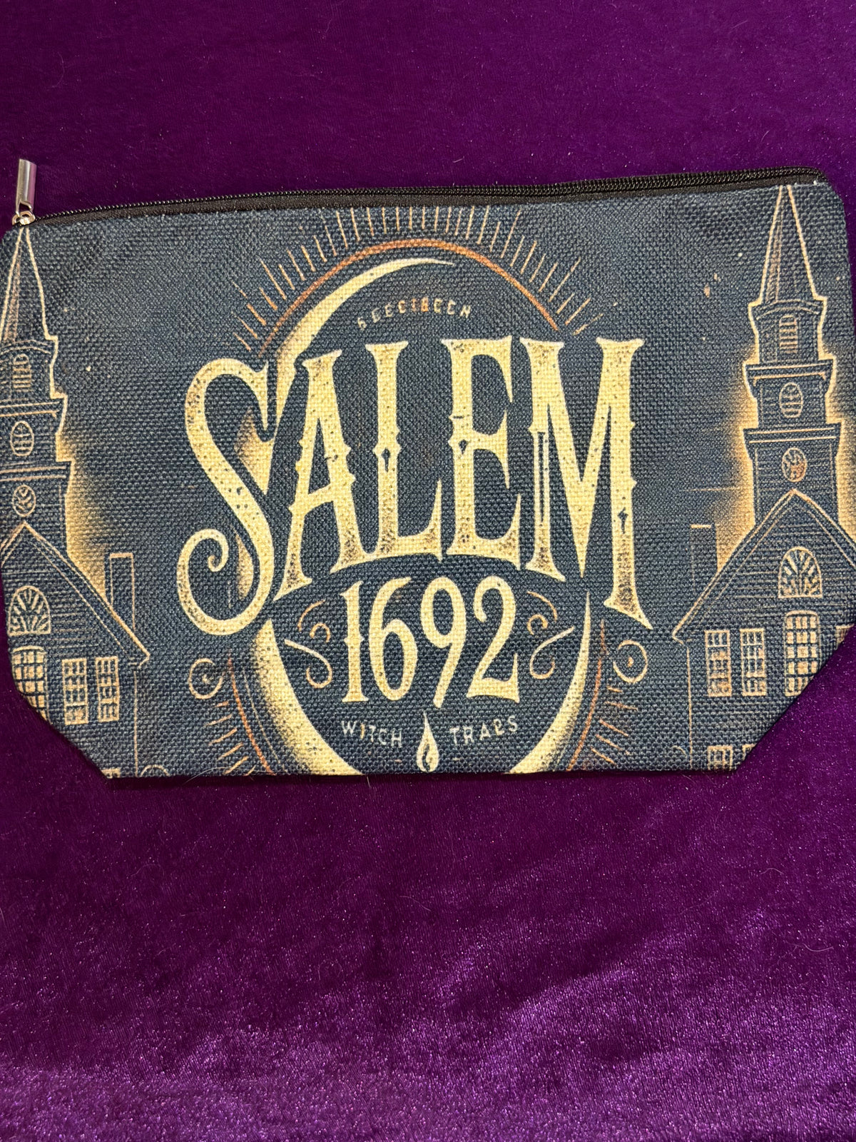 Salem 1692 Witch Trials Canvas Makeup Bag