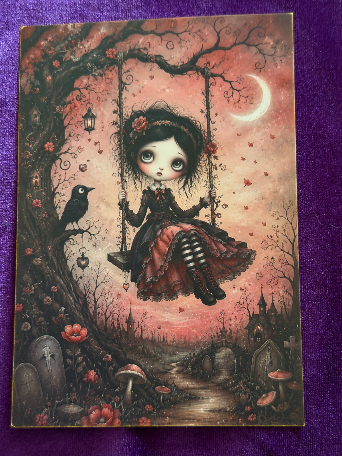 Crimson Moon Mini Art Prints – Set 4