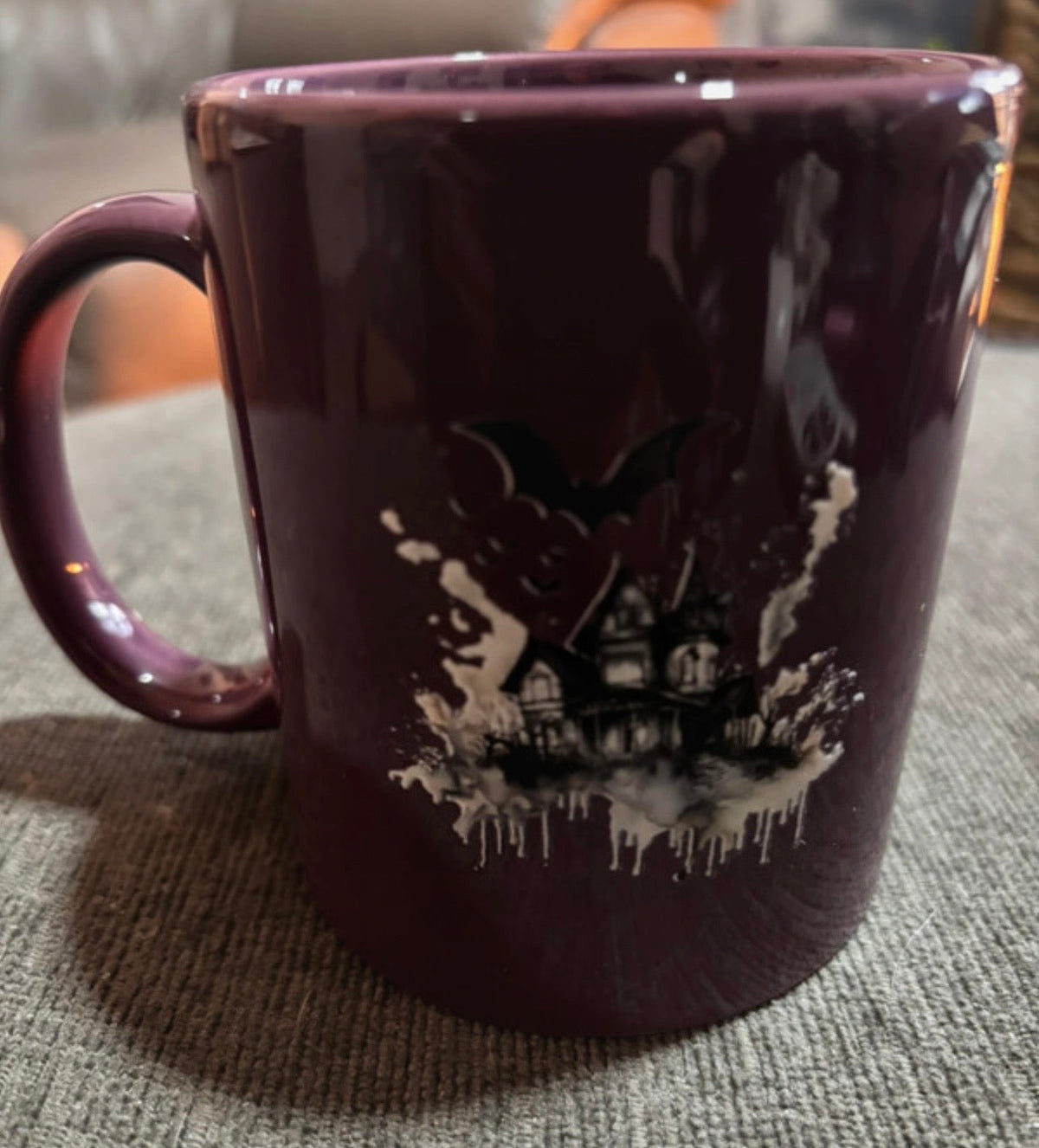 Haunted House & Ghost Purple Mug