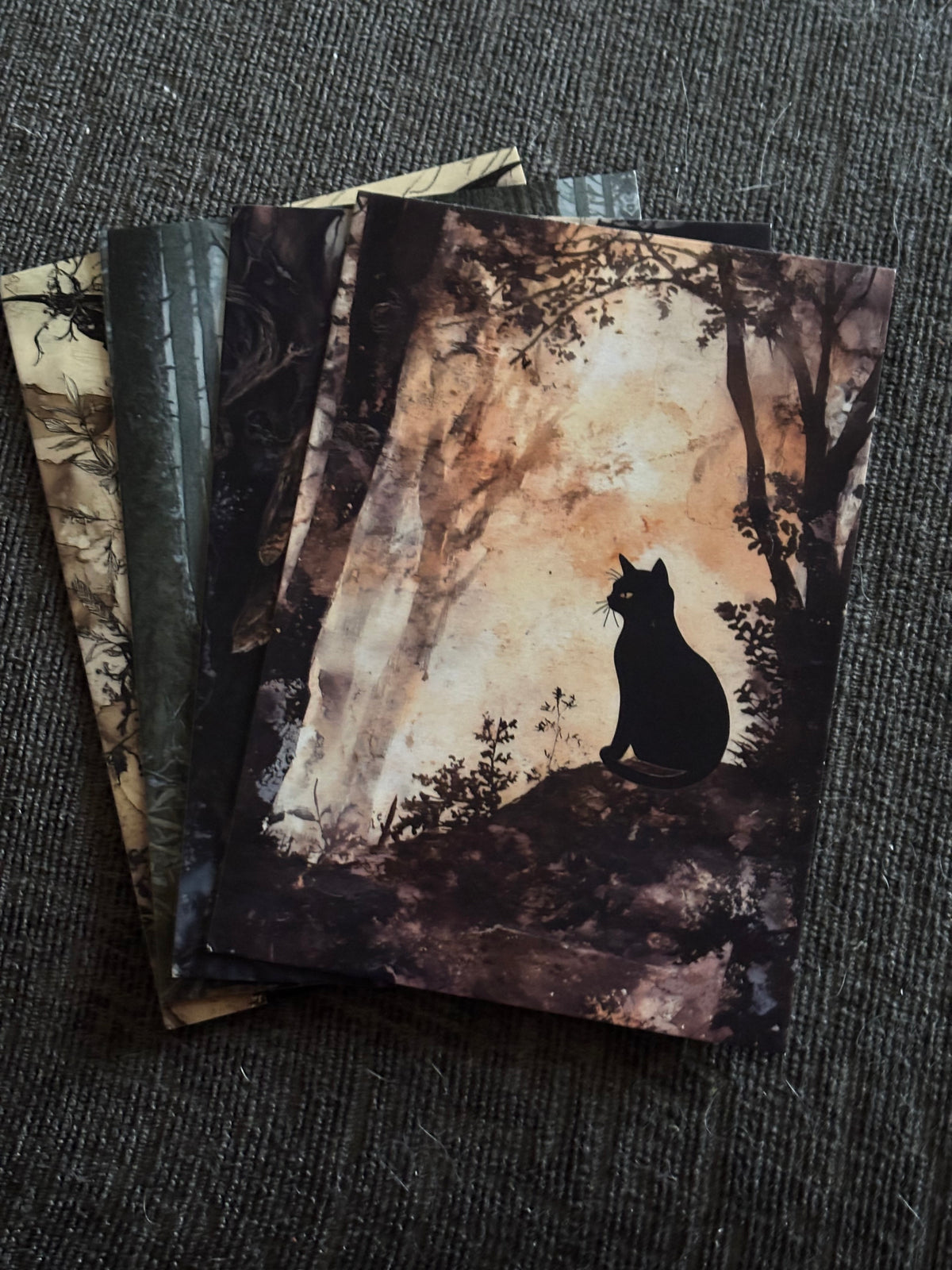 Assorted Gothic A6 Postcard Set – Dark Fantasy Art Cards – Witchy Gothic Postcards (Set of 4)