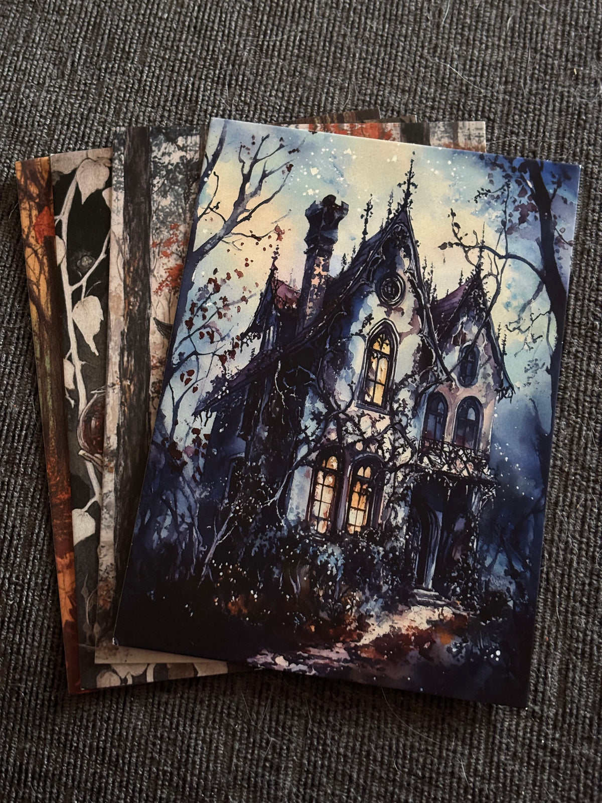 Assorted Gothic A6 Postcard Set – Dark Fantasy Art Cards – Witchy Gothic Postcards (Set of 4)