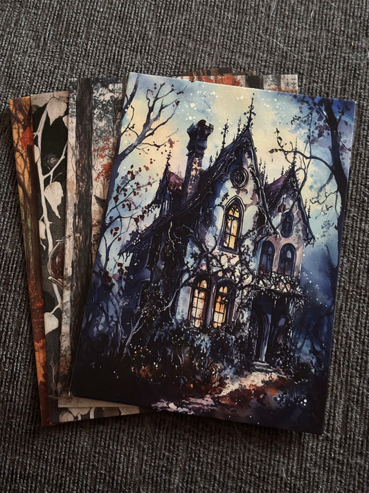 Assorted Gothic A6 Postcard Set – Dark Fantasy Art Cards – Witchy Gothic Postcards (Set of 4)