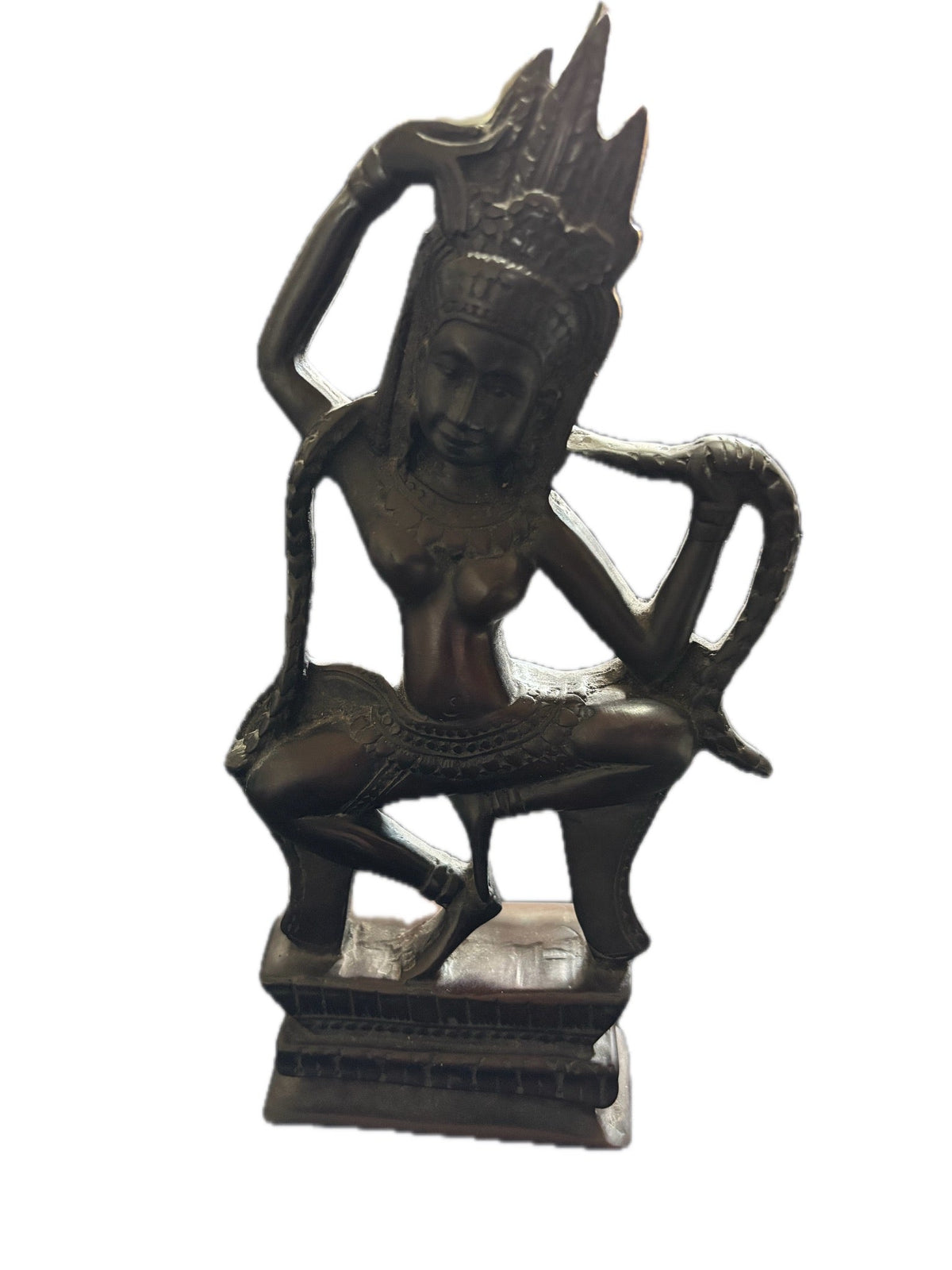 Vintage Hindu Goddess Parvati Figurine – Approx. 10 Inches