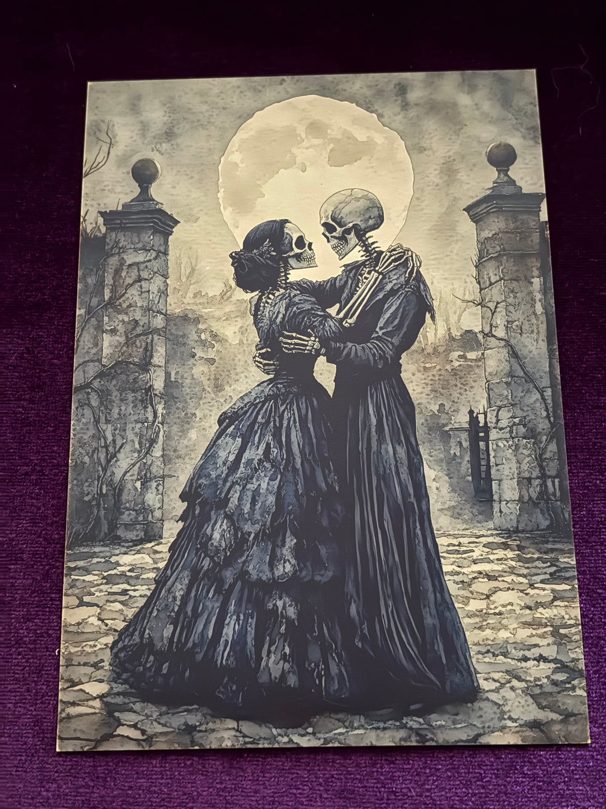 Gothic Moonlit Ruins Mini Print Set – Set 1