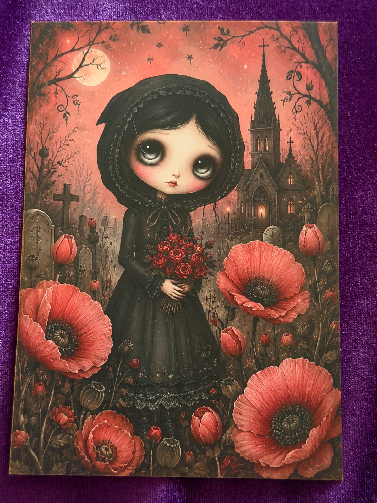 Crimson Moon Mini Art Prints – Set 5