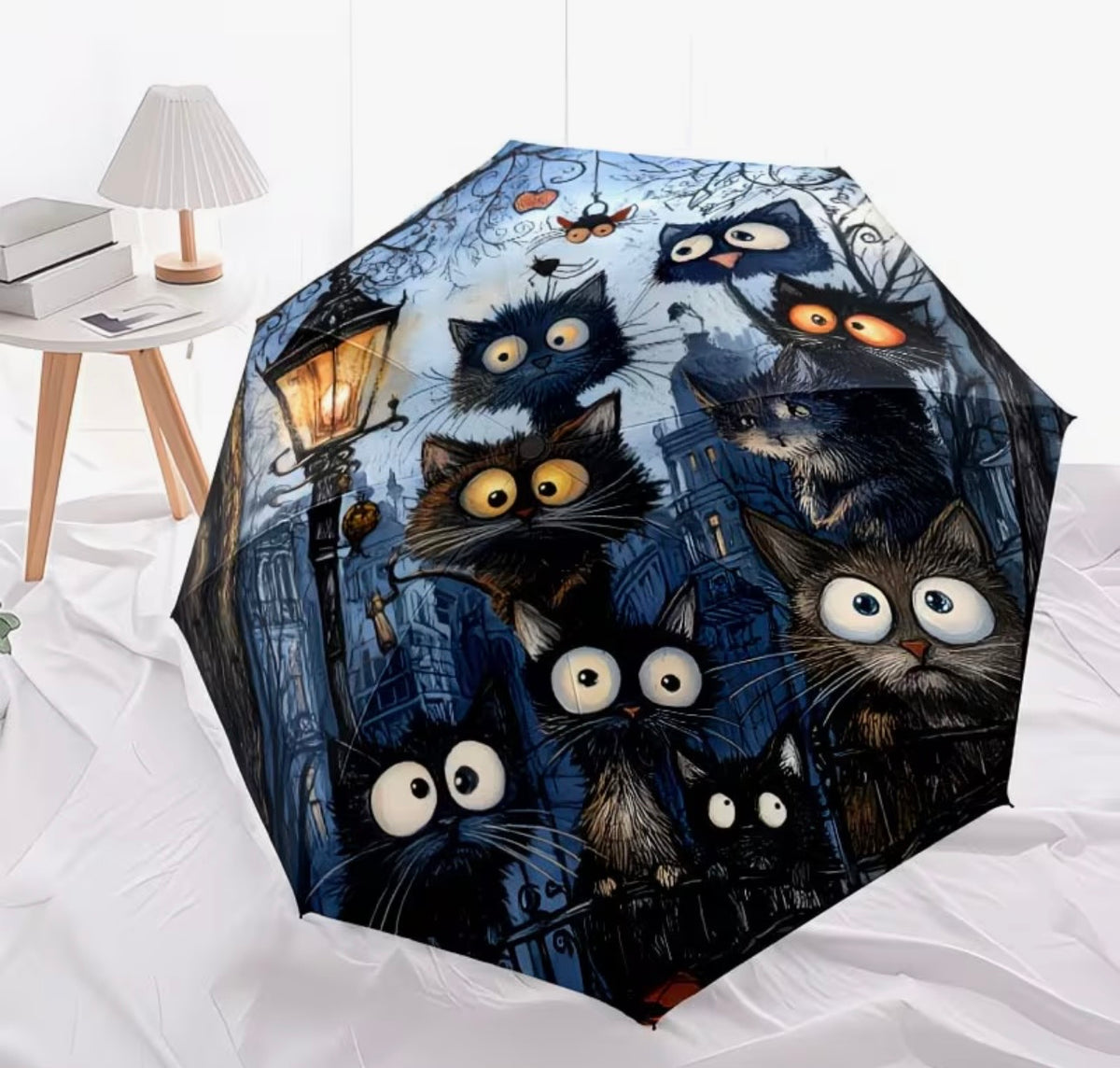 Midnight Mischief Cats Automatic Umbrella
