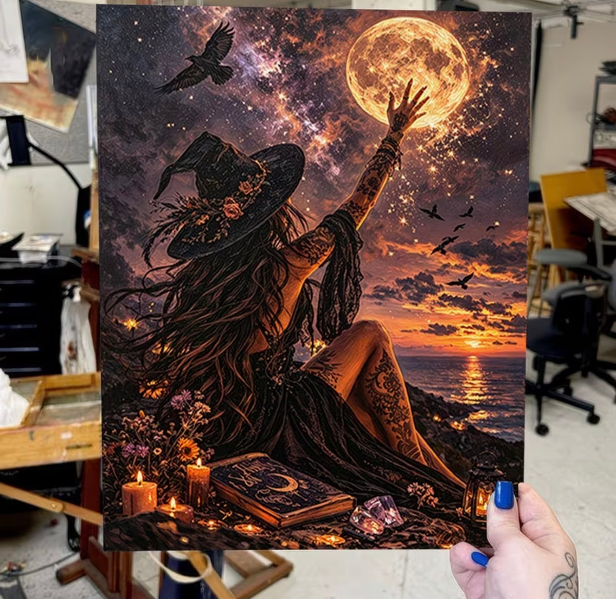 Calling Down the Moon — Gothic Paint by Numbers Kit
