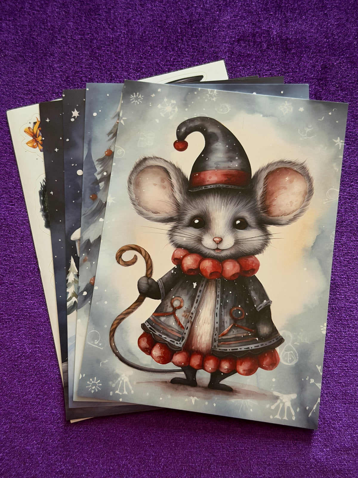 Yuletide Whimsy – Mouse Set With Stickers
