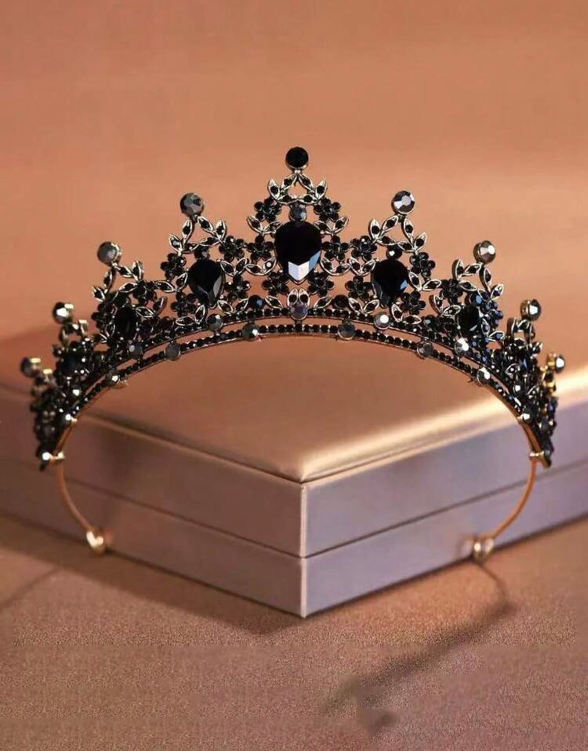 Black Crystal Gothic Bridal Tiara