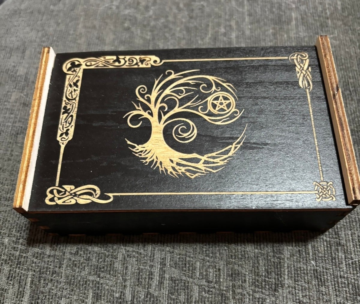 Tree of Life Wooden Tarot Card Box